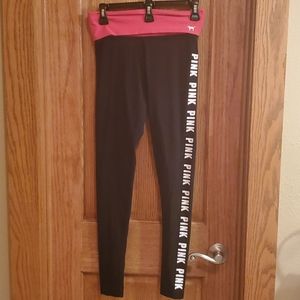 EUC black PINK yoga leggings, sz Xsmall
